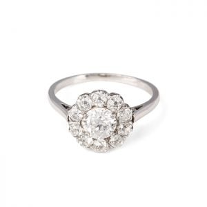Art Deco Diamond Daisy Cluster Ring