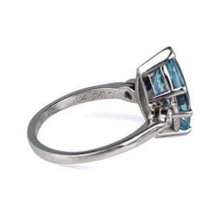 Platinum Marquise Aquamarine & Diamond Ring - Avenue J Jewellery ...
