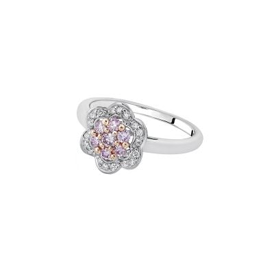 Australian Pink diamond daisy ring