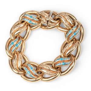 Yellow Gold Mid Victorian Large Curb Link Bracelet
