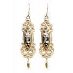 Victorian 18ct yellow gold Enamel drop earrings