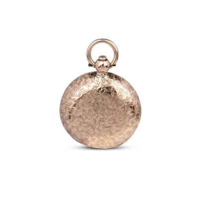 Edwardian 9ct Rose Gold engraved Sovereign Case Chester 1910