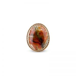 Victorian 9ct Yellow Gold Oval Cabochon Agate Ring