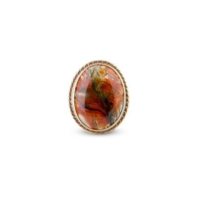 Victorian 9ct Yellow Gold Oval Cabochon Agate Ring