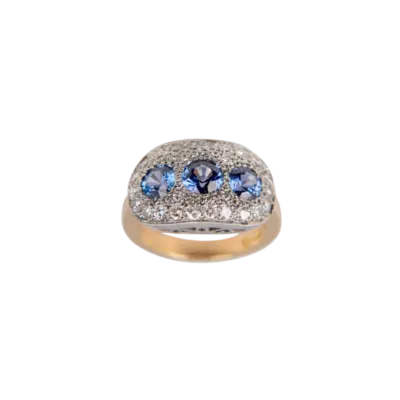 Ceylonese Sapphire & Diamond Ring