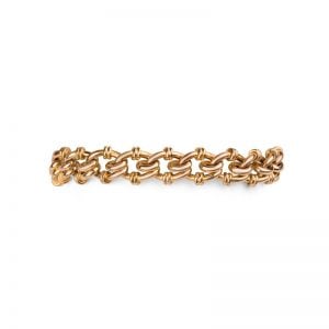 Victorian 9ct Rose Gold Oval Fancy Link Bracelet