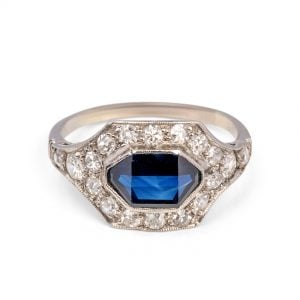 Art Deco Sapphire and diamond ring