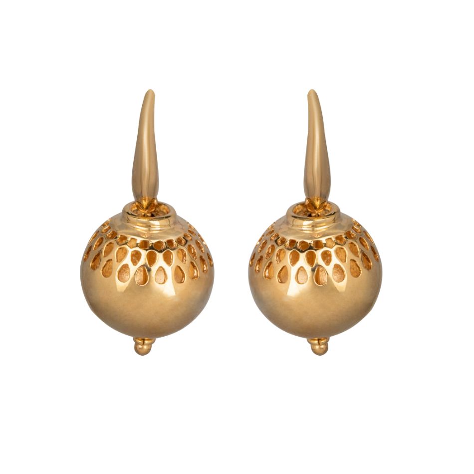 9ct Yellow Gold Lantern Ball Drop Earrings - Avenue J Jewellery ...