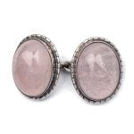 rose quartz cufflinks