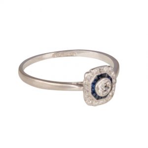 132966-Platinum Art Deco Ring
