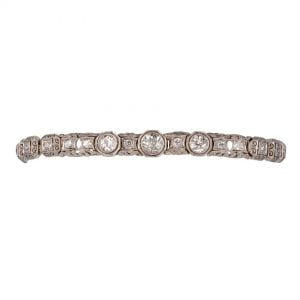 132967-Platinum Art Deco Diamond Bracelet-1