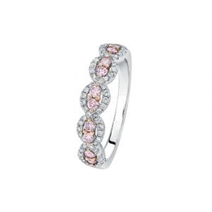 Pink Argyle & White Diamond ring