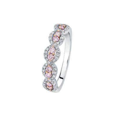 Pink & White Diamond ring