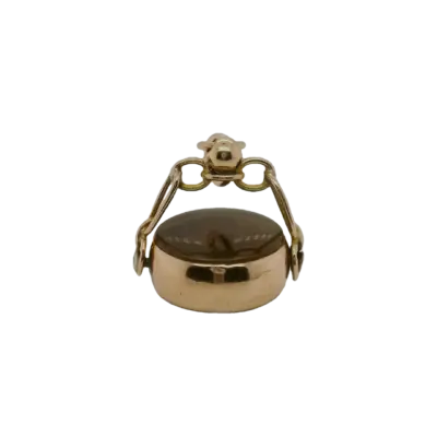 Small Bloodstone and Carnelian Rose Gold Spinner - Image 4