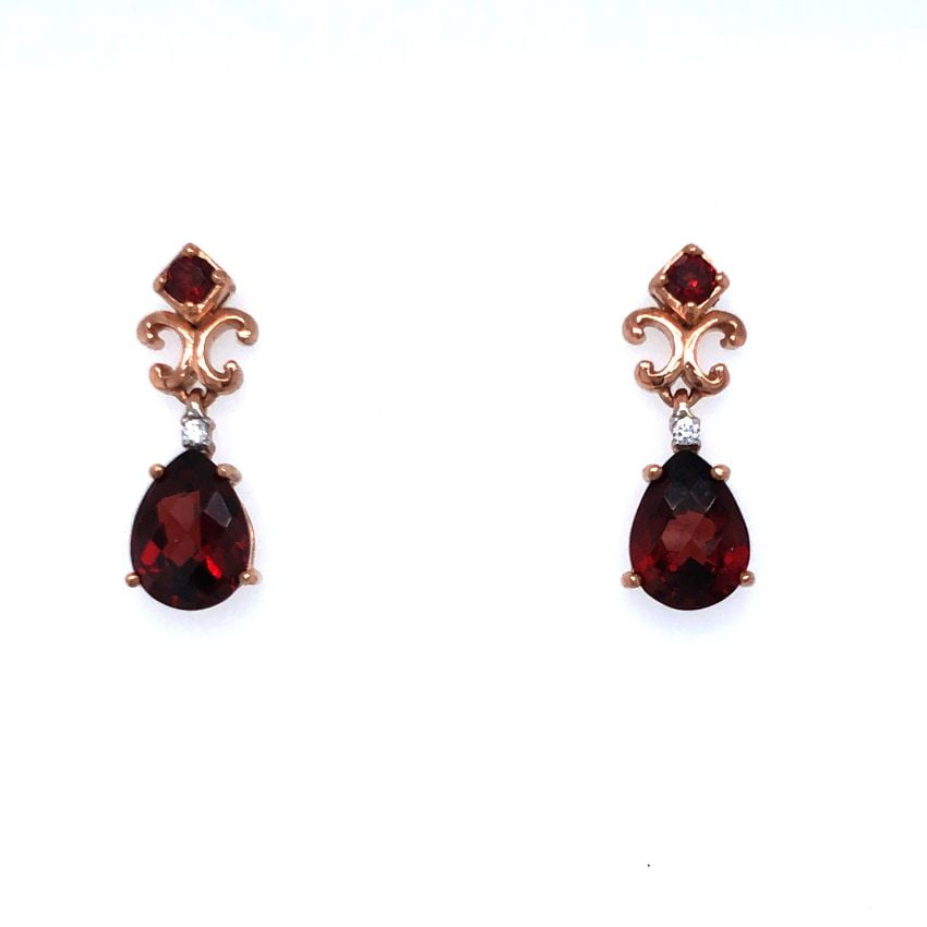 9ct Gold Garnet Celtic Drop Earrings | Buy Online | Free and Fast UK  Insured Delivery