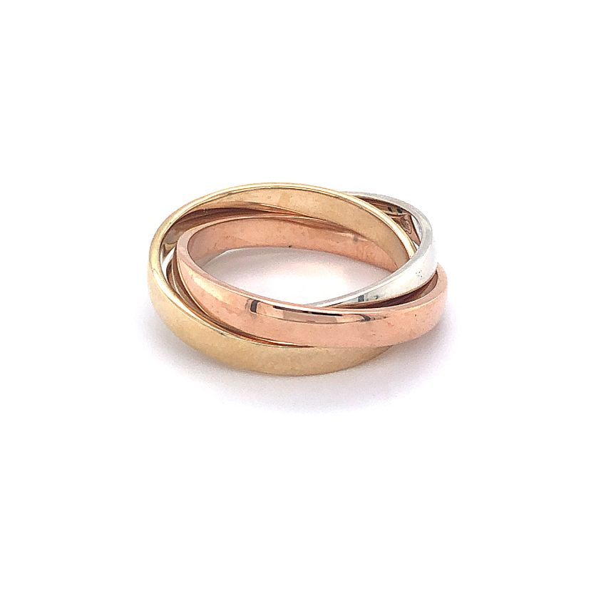 9ct Rose Gold, Yellow Gold & White Gold Russian Wedder - Avenue J ...
