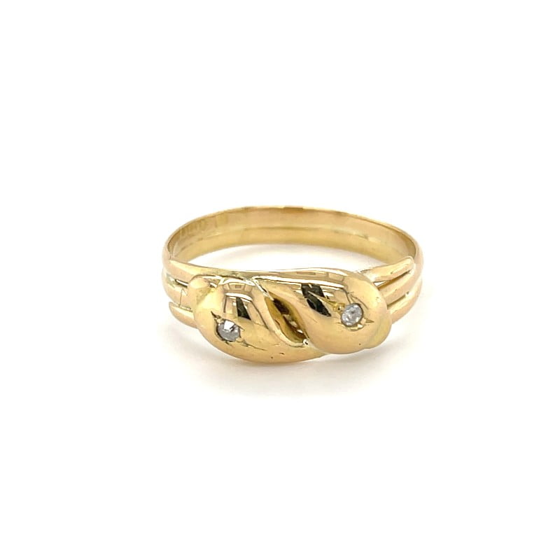 9ct Yellow Gold Double Serpent Ring Chester 1916 - Avenue J Jewellery ...