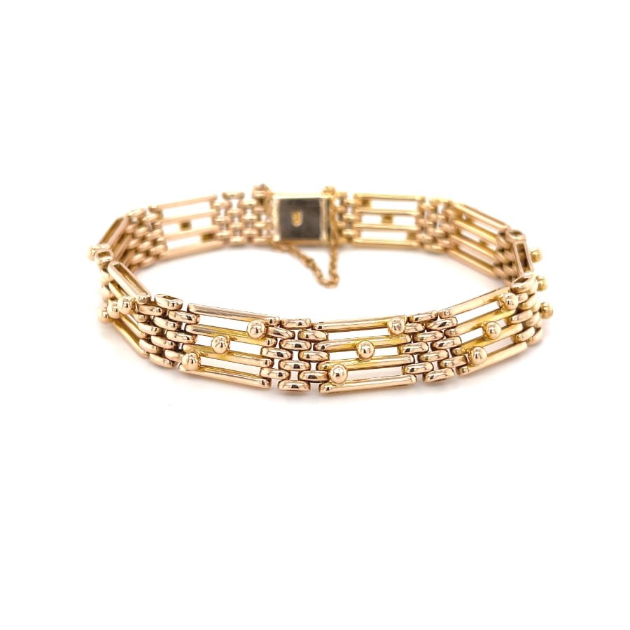 Art Deco 15ct Rose Gold Gate Bracelet Circa 1925 - Avenue J Jewellery ...