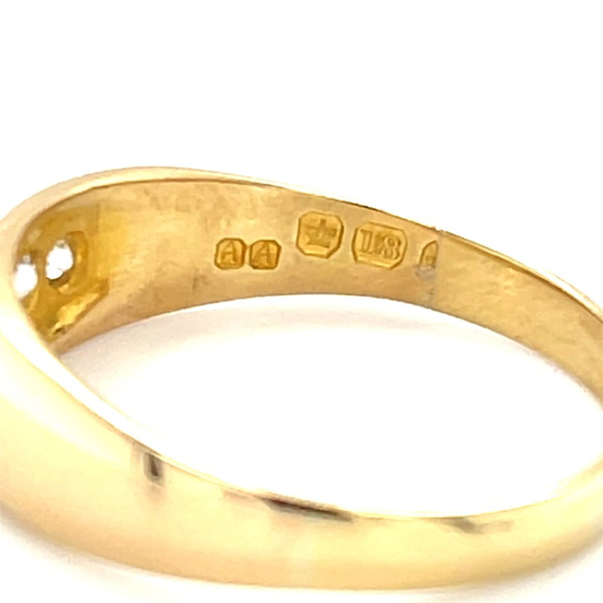 Victorian 18ct Yellow Gold Diamond Gypsy Set Ring - Avenue J Jewellery ...