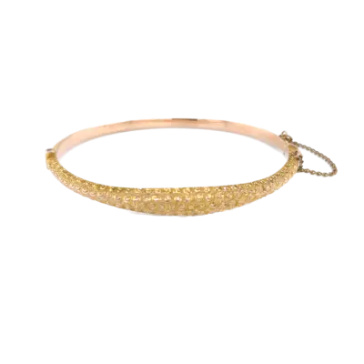 Ornate Fine Oval Hinged Bangle