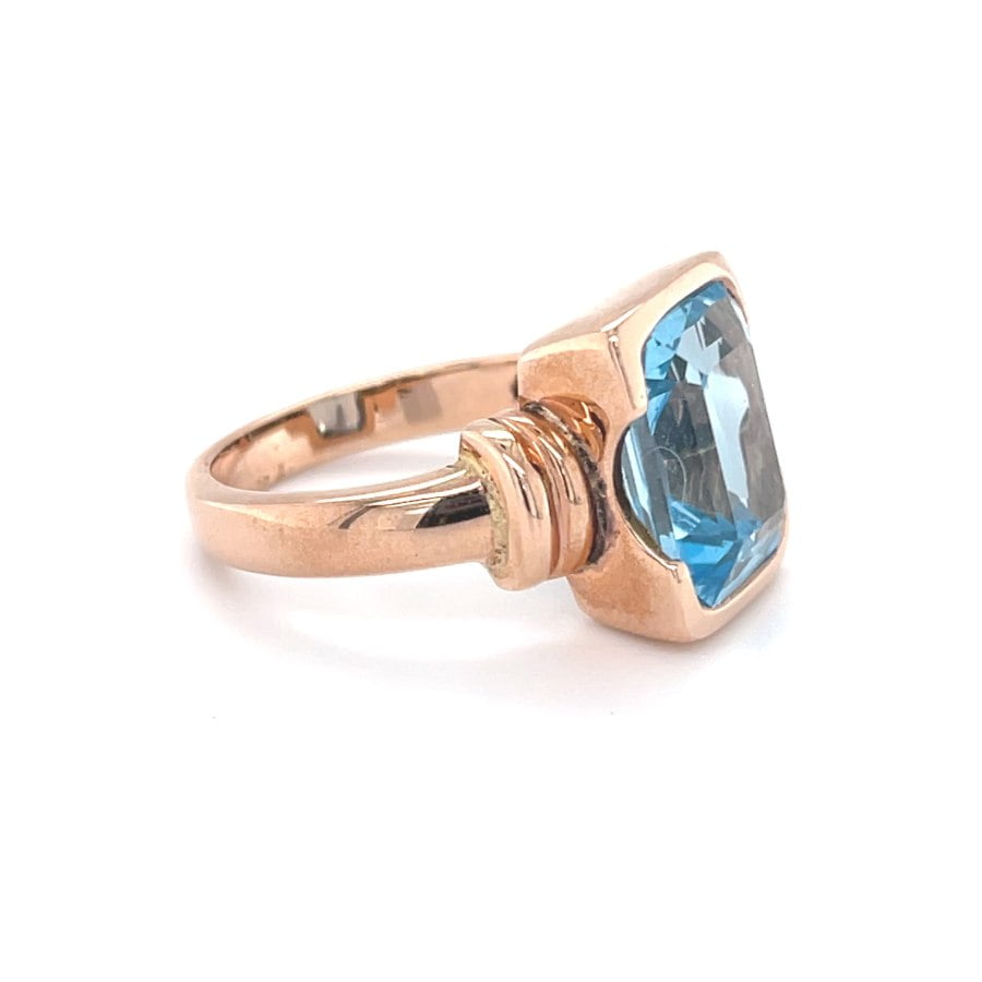 Blue topaz deals rose gold ring