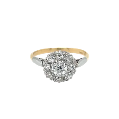 Old European Cut Diamond Daisy Ring