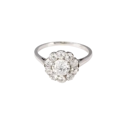 Art Deco Diamond Daisy Cluster Ring
