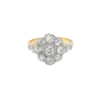 Art Deco Handmade Diamond Daisy Cluster Ring