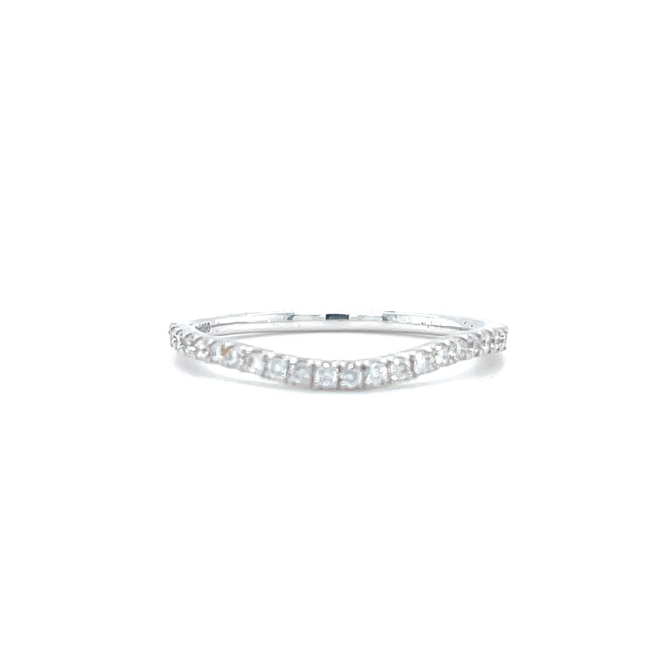 18ct White Gold Diamond Set Wave Ring - Avenue J Jewellery, Antique ...