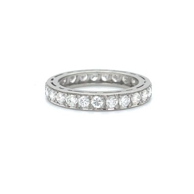 Art Deco Handmade Platinum Diamond Eternity Ring