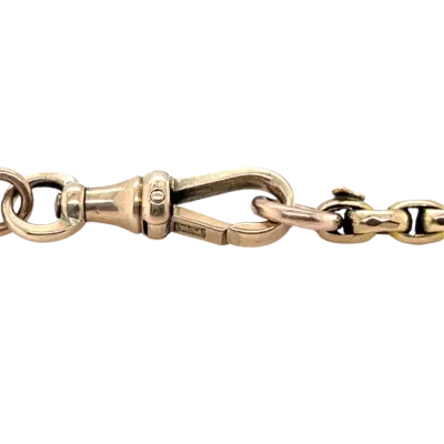 Victorian 9ct Yellow Gold Heavy Belcher Link Muff Chain - Image 4
