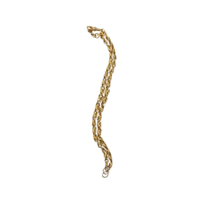 Edwardian 9ct Yellow Gold Fancy Link Albert Chain c1910 - Image 2