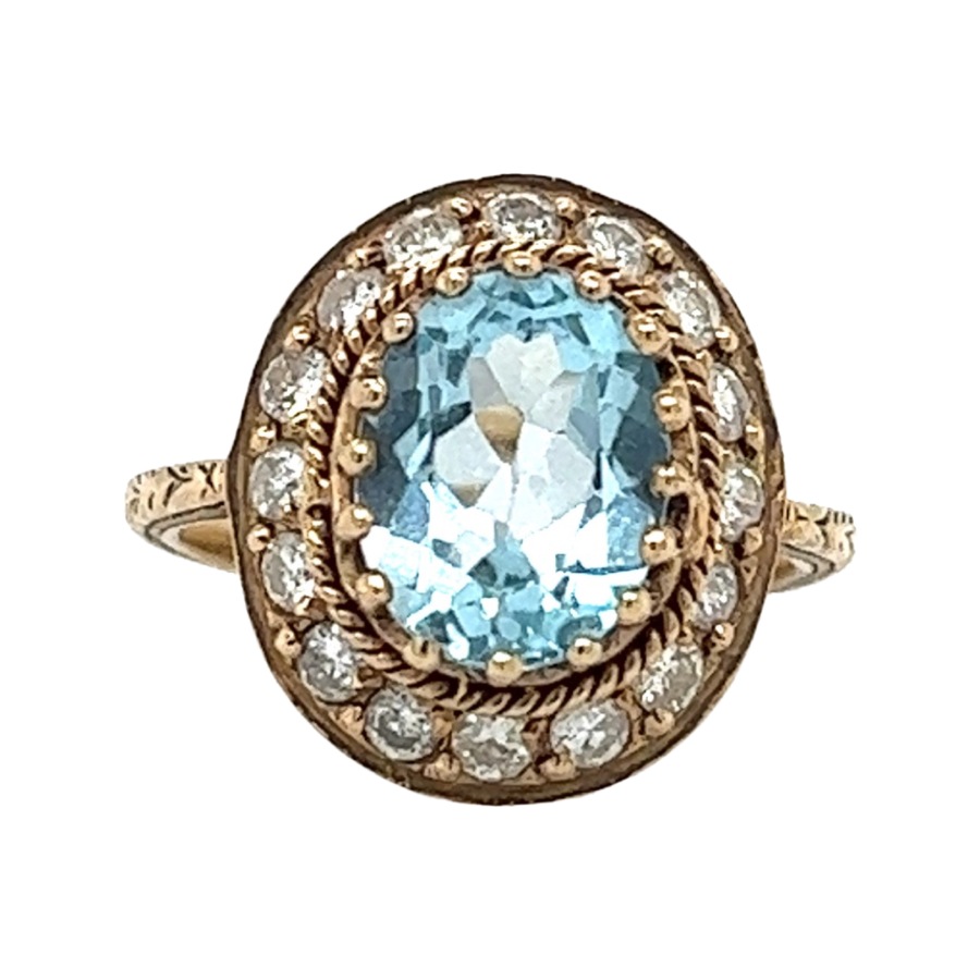 Topaz band store ring