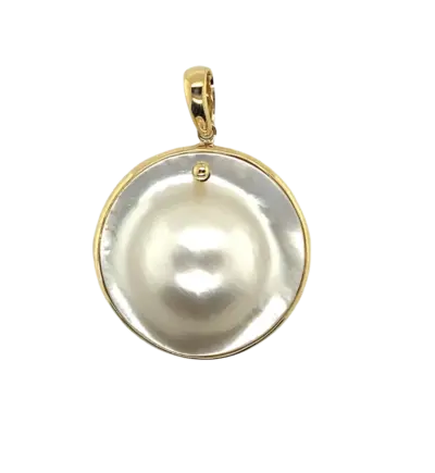 9ct Yellow Gold Mabe Pearl Enhancer