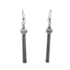Victorian Unique Silver Long Tassel Hook Earrings