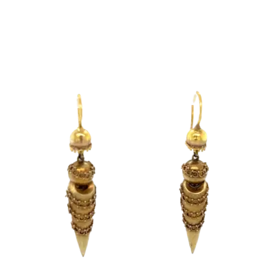 15ct Yellow Gold Etruscan Amphora Earrings