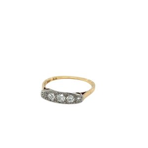 Art Deco Platinum 5 diamond ring