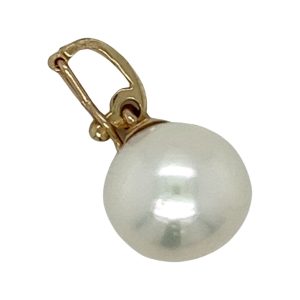 9ct Yellow Gold White Freshwater Pearl Pendant
