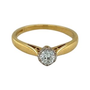 Handmade 18ct Diamond Solitaire Ring