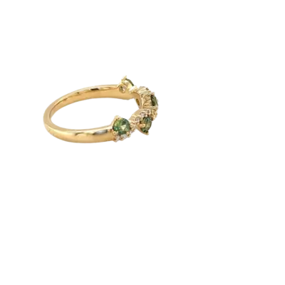 5 Parti Natural Australian Sapphire and diamond ring - Image 2