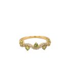 5 yellow Natural Australian Sapphire and diamond ring