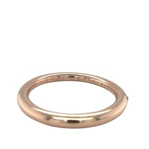 9ct Rose Gold Wax Filled Bangle Engraved
