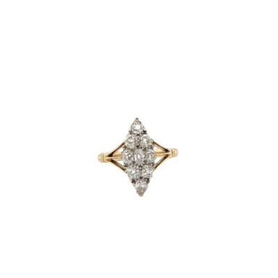 Marquise Shape Diamond Ring in 18ct Yellow Gold