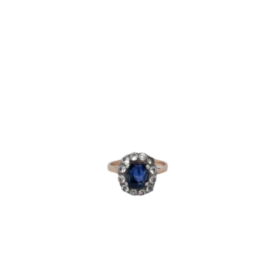9ct Blue and White Sapphire Ring