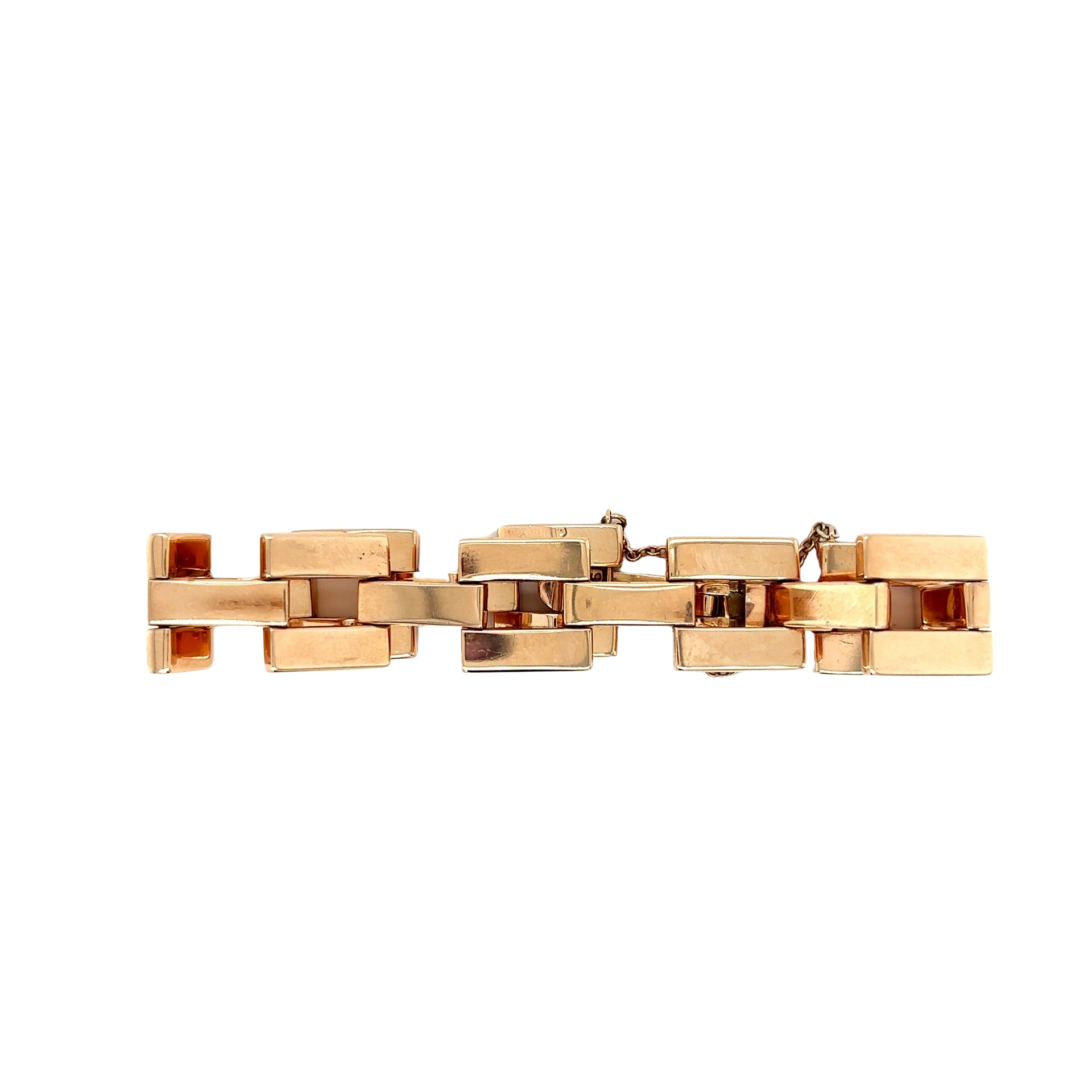 Art Deco 9ct Brick Link Bracelet