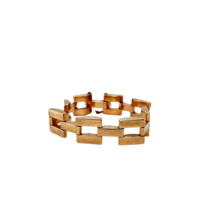 Art Deco 9ct Brick Link Bracelet