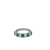 5 Emeralds & 4 Diamonds Ring