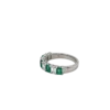 5 Emeralds & 4 Diamonds Ring