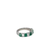 5 Emeralds & 4 Diamonds Ring - Image 2