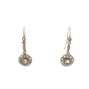 Art Deco 18ct Diamond Drop Earrings